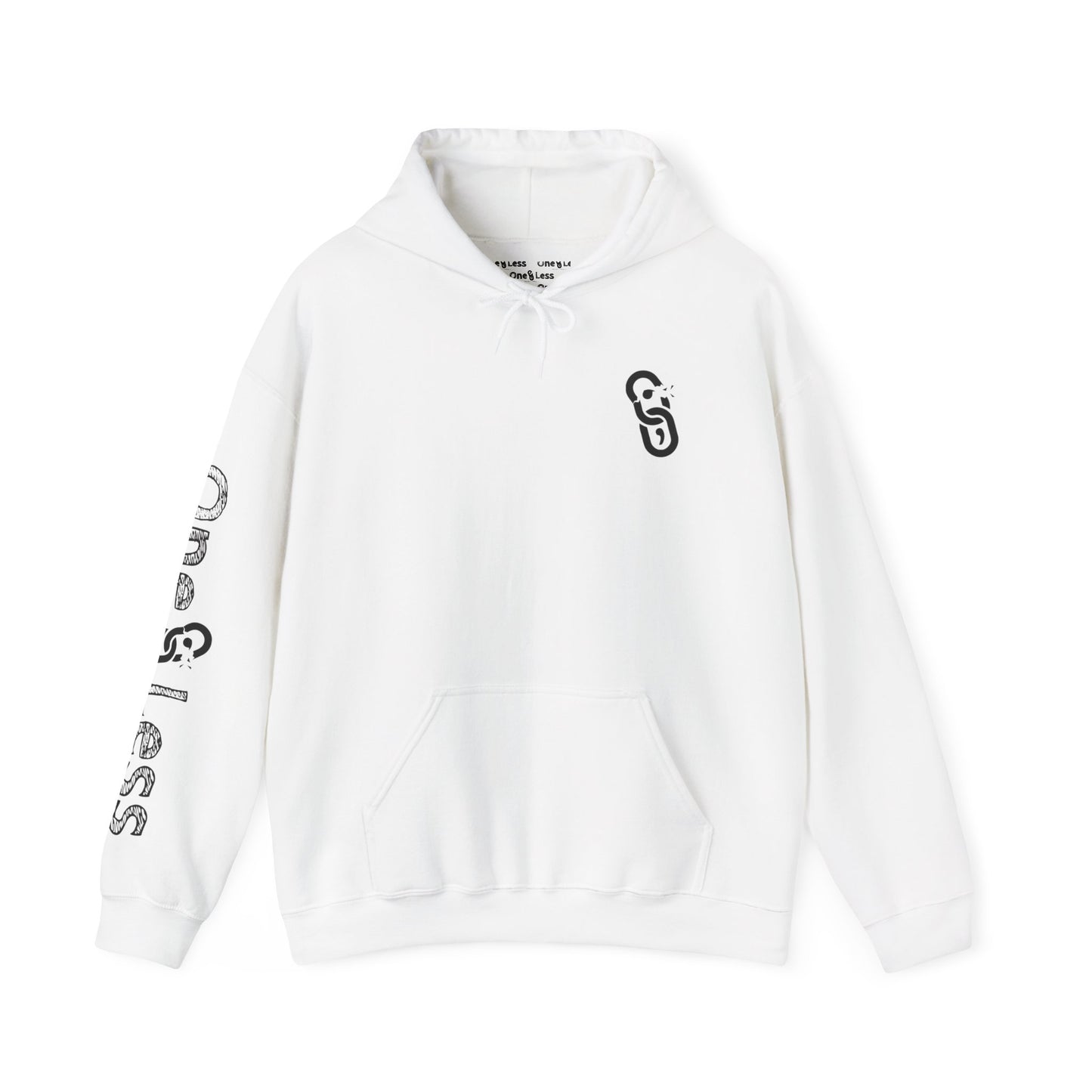 One Less Recovery Clothing Co. Logo On Right Sleeve - Hooded Sweatshirt