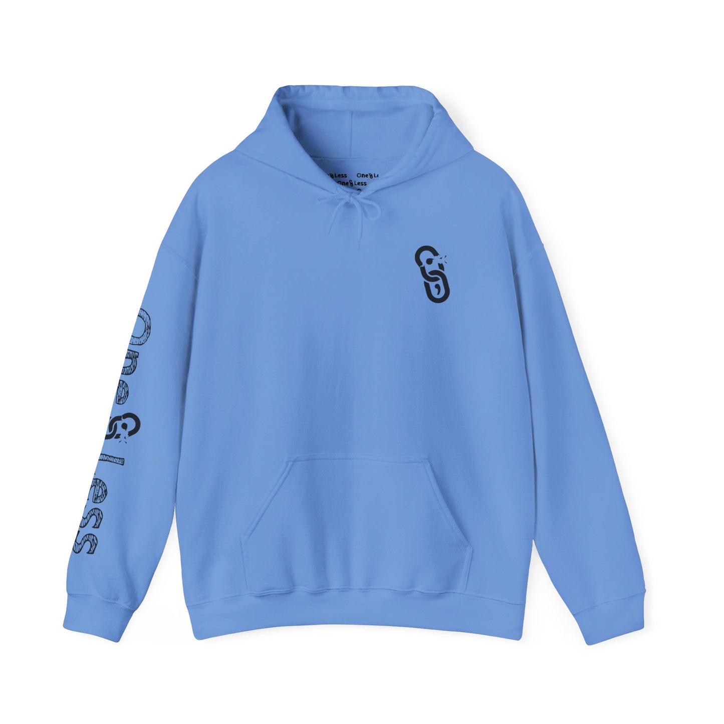 One Less Recovery Clothing Co. Logo On Right Sleeve - Hooded Sweatshirt
