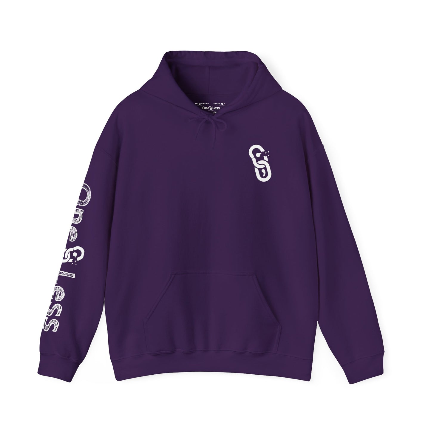 One Less Recovery Clothing Co. Logo On Right Sleeve - Hooded Sweatshirt