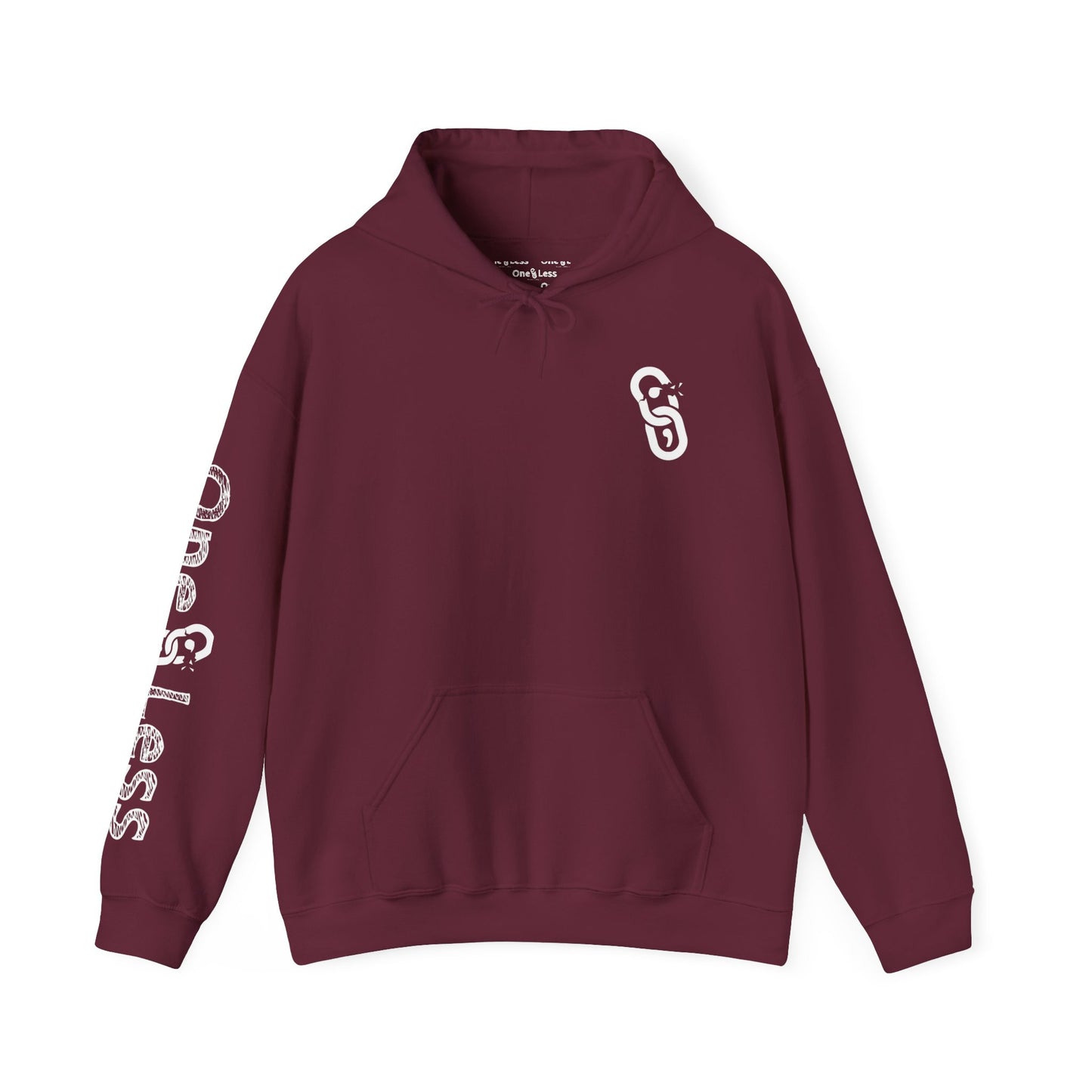 One Less Recovery Clothing Co. Logo On Right Sleeve - Hooded Sweatshirt