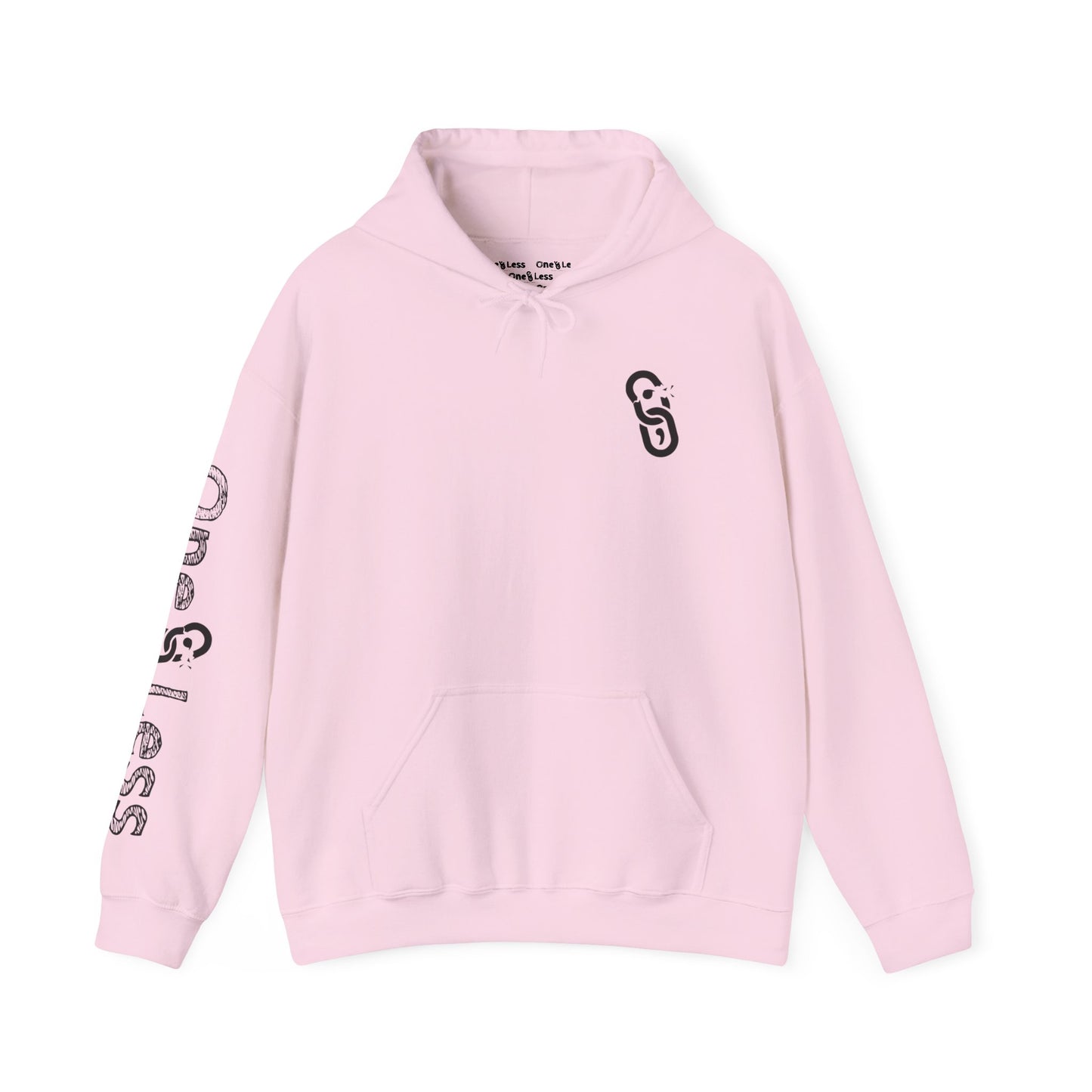 One Less Recovery Clothing Co. Logo On Right Sleeve - Hooded Sweatshirt