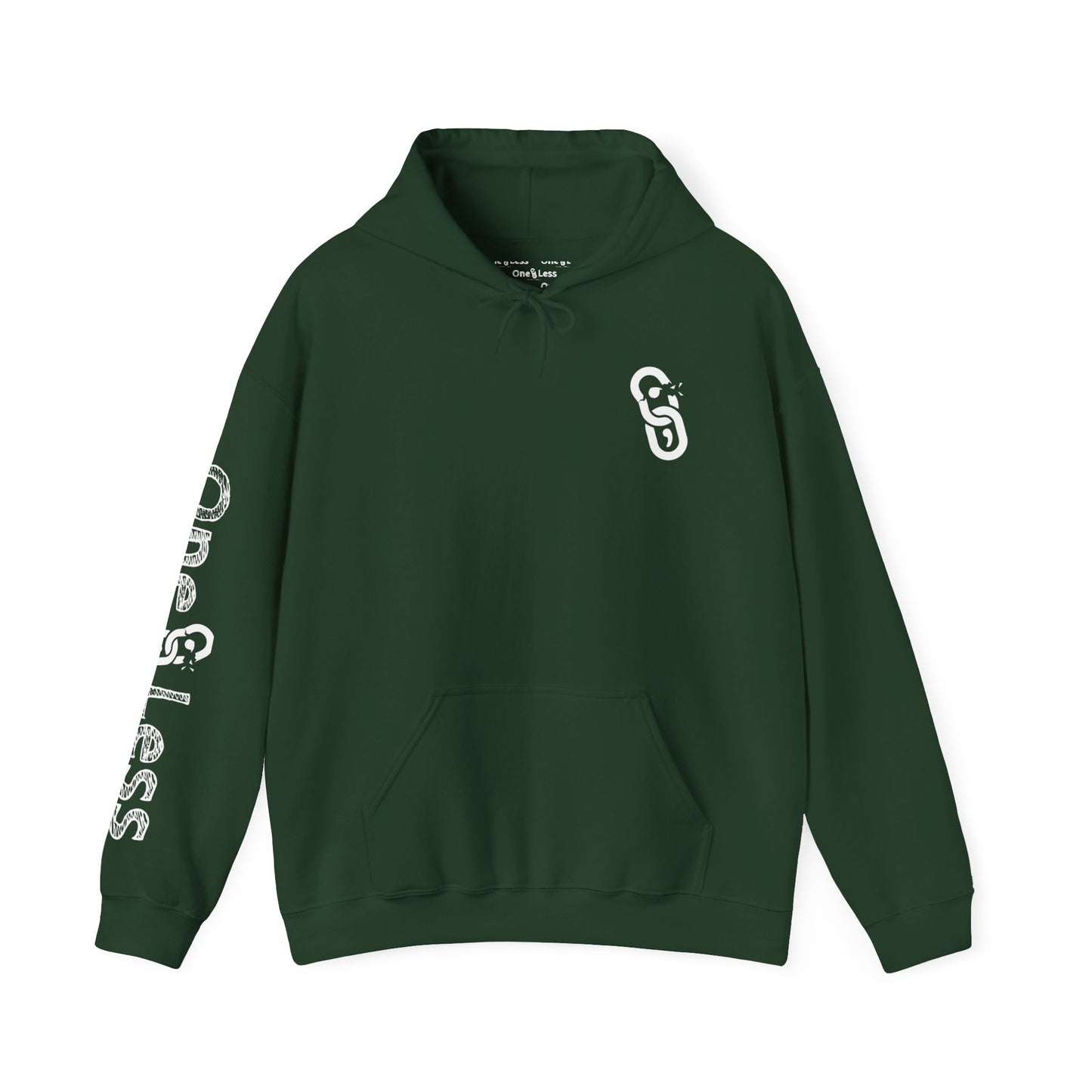 One Less Recovery Clothing Co. Logo On Right Sleeve - Hooded Sweatshirt