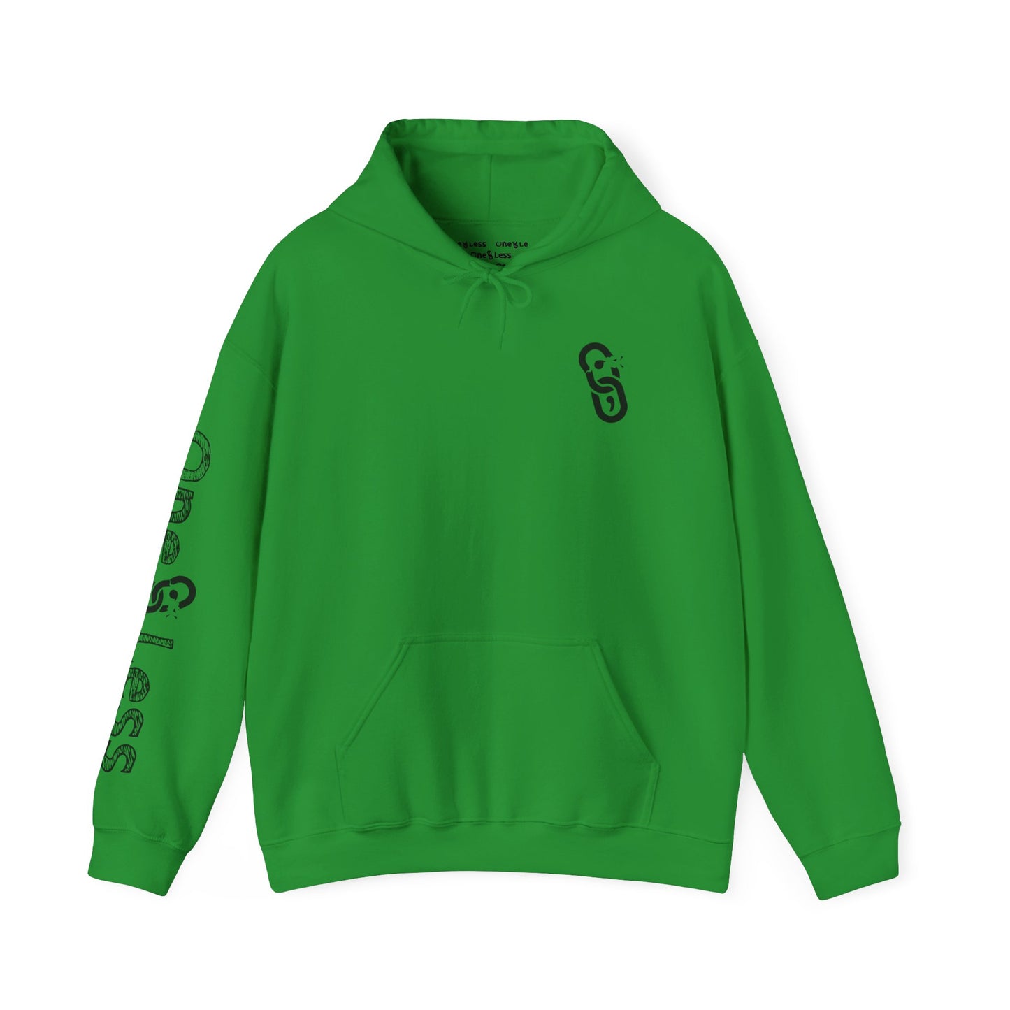 One Less Recovery Clothing Co. Logo On Right Sleeve - Hooded Sweatshirt